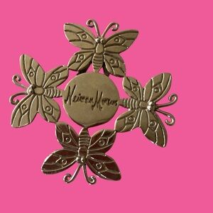 Vintage 90’s Neiman Marcus Butterfly Scarf Clip 1996 Emilia Castillo Signed